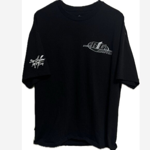 Big Strappers T-Shirt Men's Size XL Black 100% Cotton "Big Strappin Ain't Easy" - Picture 2 of 4